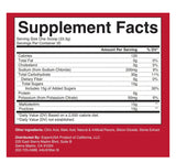 Supplement facts label with red border on a white background