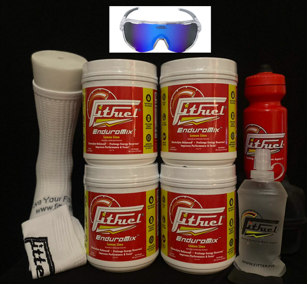 FitFuel® SUPER-Bundle (4 x FitFuel + VZBL Sunglasses + Socks + Flask + Bottle!)